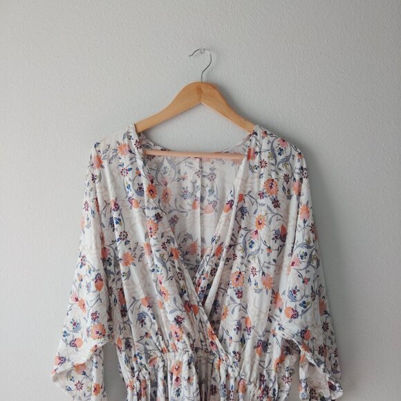 Free People Floral Kimono Sleeve Dress - Picture 3 of 6